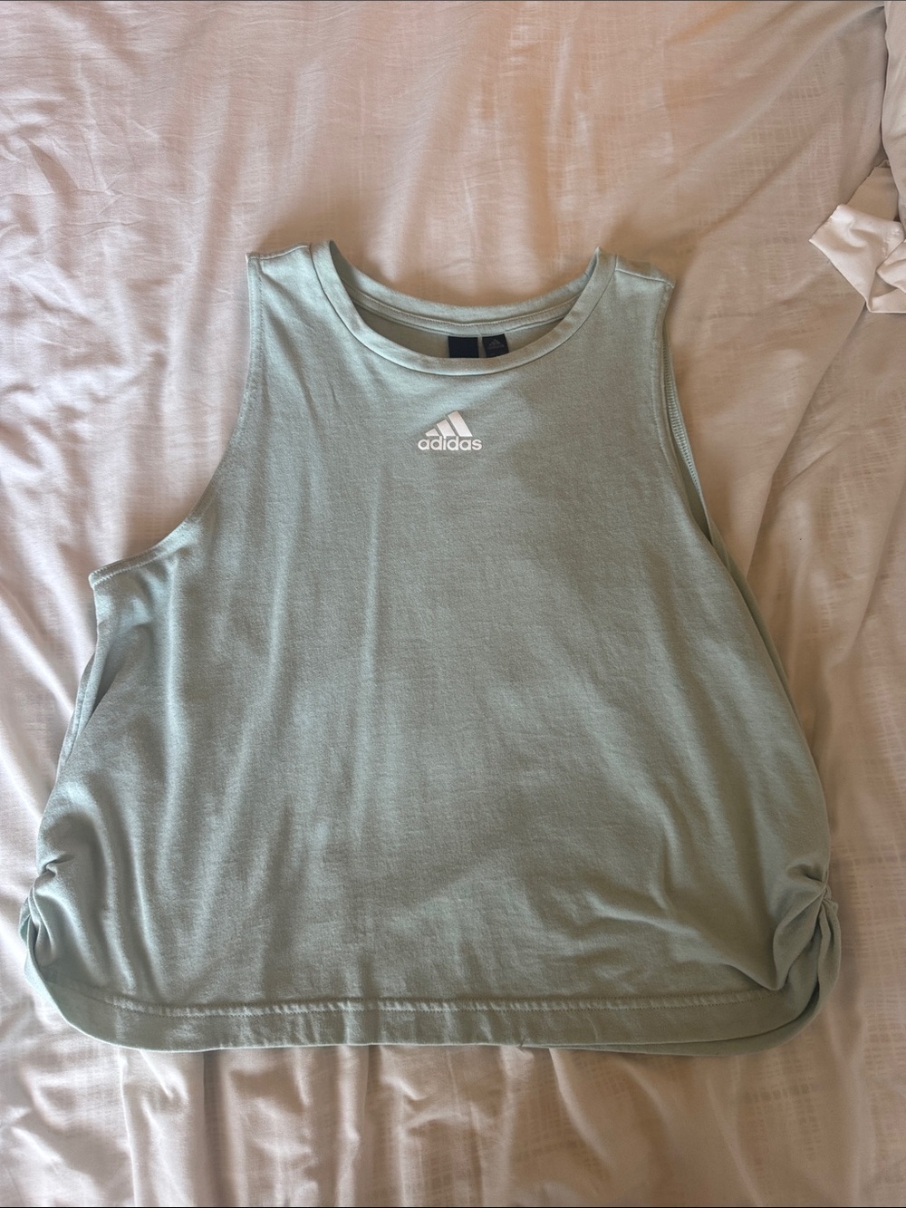 adidas Women's Sage Green Sleeveless Tank Top